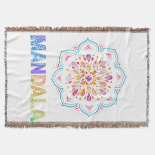 MANDALA COLORED LOTUS BLUME DECKE