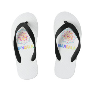 MANDALA COLORED LOTUS BLUME KINDERBADESANDALEN