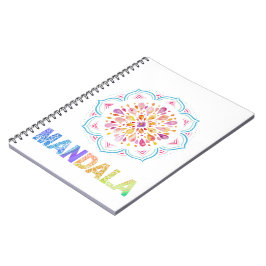 MANDALA COLORED LOTUS BLUME NOTIZBLOCK