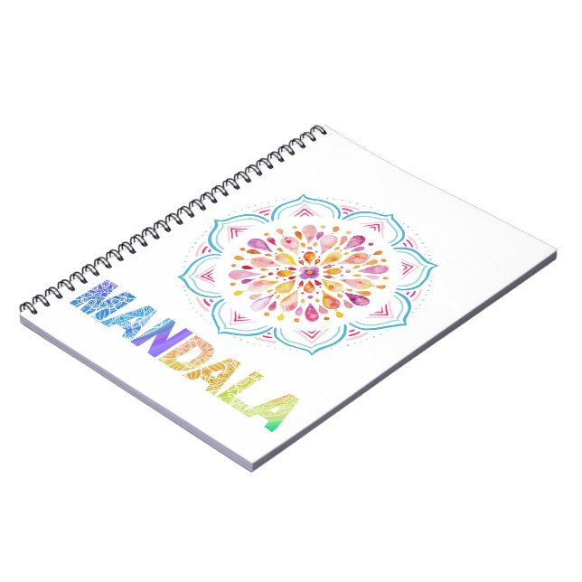 MANDALA COLORED LOTUS BLUME NOTIZBLOCK (Linke Seite)