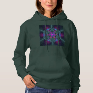 Mandala Colorful Spirituelles Fraktal Kunst, Dicht Hoodie