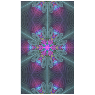 Mandala Colorful Spirituelles Fraktal Kunst, Dicht Tischdecke
