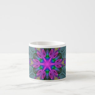 Mandala Colorful Strickendes Fraktal Kunst Kaleido Espressotasse