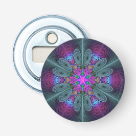 Mandala Colorful Strickendes Fraktal Kunst Kaleido Flaschenöffner