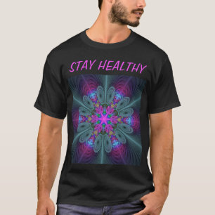 Mandala Colorful Strickendes Fraktal Kunst Kaleido T-Shirt