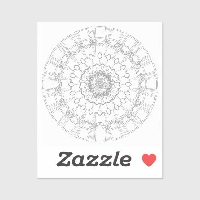 Mandala-Coloring-Page-Coloring-Buch Aufkleber (Blatt)