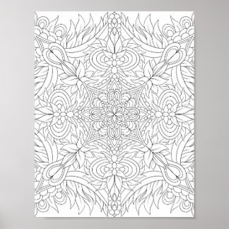 Mandala Coloring Poster