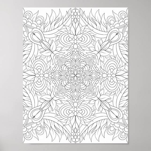 Mandala Coloring Poster (Vorne)