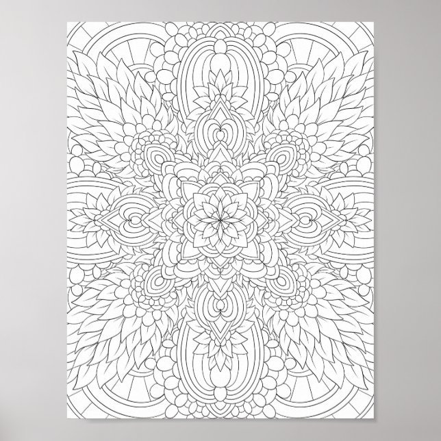 Mandala Coloring Poster (Vorne)
