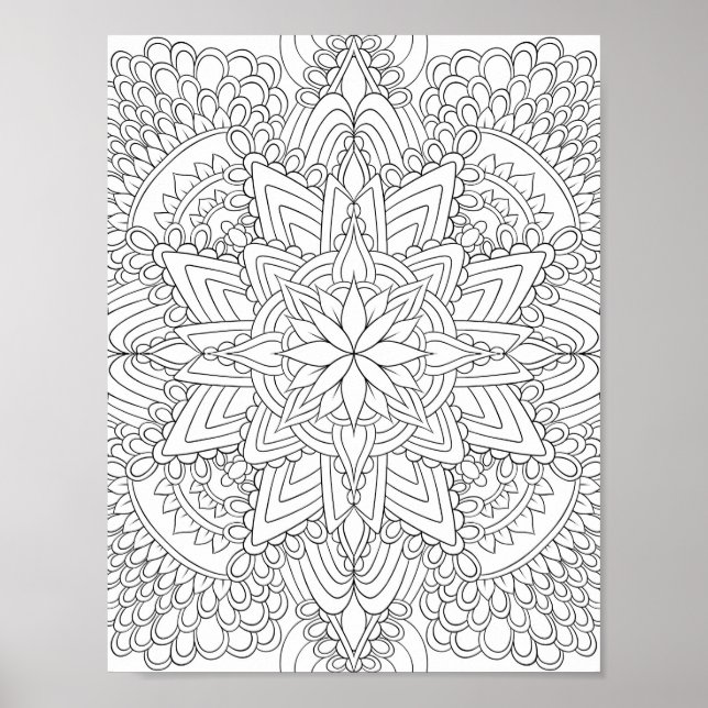 Mandala Coloring Poster (Vorne)