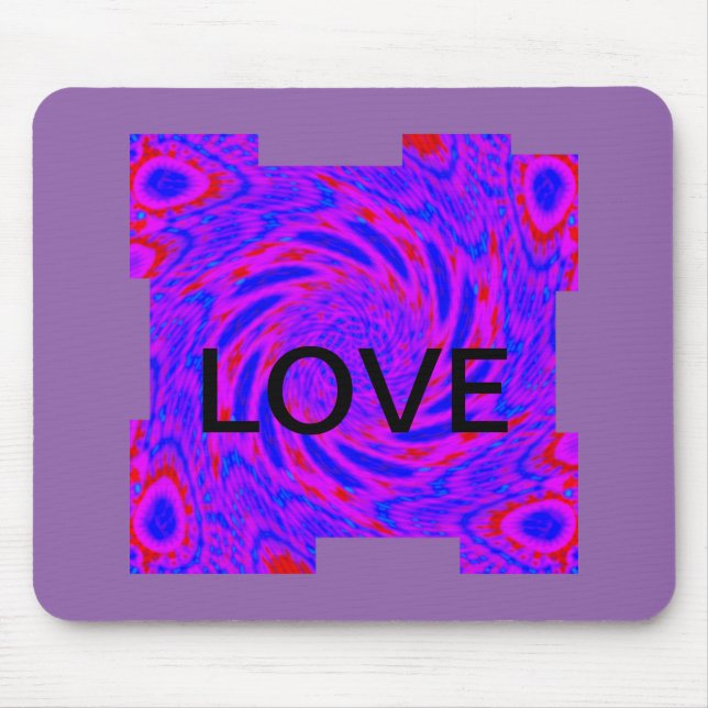 Mandala-colorpink-blau-LIEBE-Kaleidoskop RMDESIGN Mousepad (Vorne)