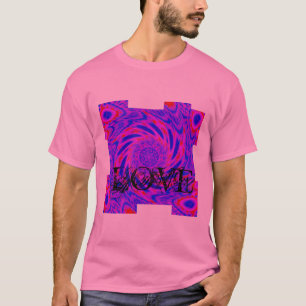 Mandala-colorpink-blau-LIEBE-Kaleidoskop RMDESIGN T-Shirt