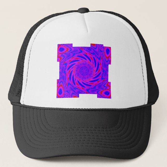 Mandala-colorpink-blau-LIEBE-Kaleidoskop RMDESIGN Truckerkappe (Vorderseite)