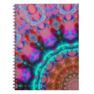 Mandala-colorpink-rot-blau-kaleidoskop rm notizblock