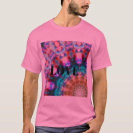 Mandala-colorpink-rot-blau-kaleidoskop rm T-Shirt