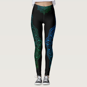Mandala-cooler Feuer-Druck Leggings