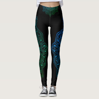 Mandala-cooler Feuer-Druck Leggings