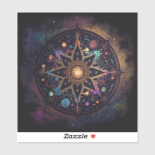 Mandala Cosmic Visionary Art Sticker