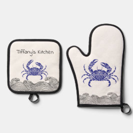 Mandala Crab Ofenhandschuh & Topflappen-Set