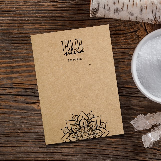 Mandala Craft Papier Ohrring-Display-Karte Visitenkarte (Von Creator hochgeladen)