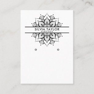 Mandala Craft Papier Ohrring-Display-Karte Visitenkarte
