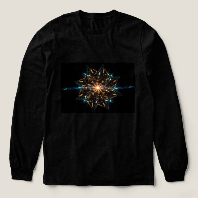 Mandala Cristal Cósmico Tri-Blend Shirt (Design Vorderseite)