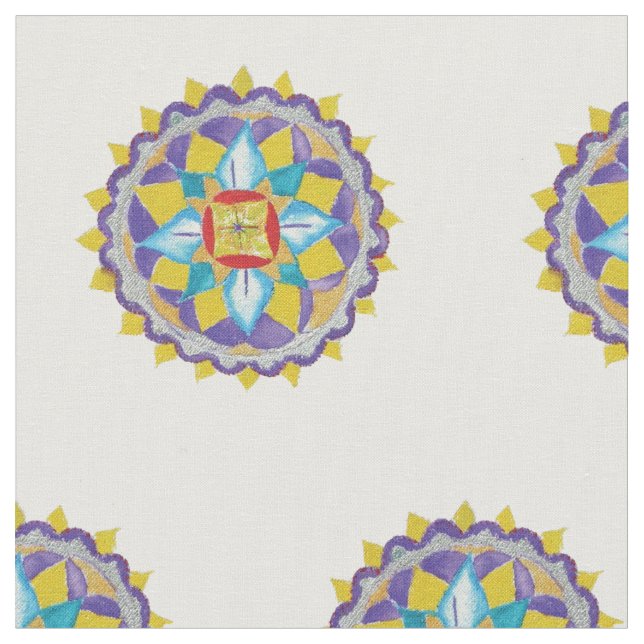 Mandala Custom Combed Cotton (56" Breite) Fabric Stoff (Nahaufnahme)