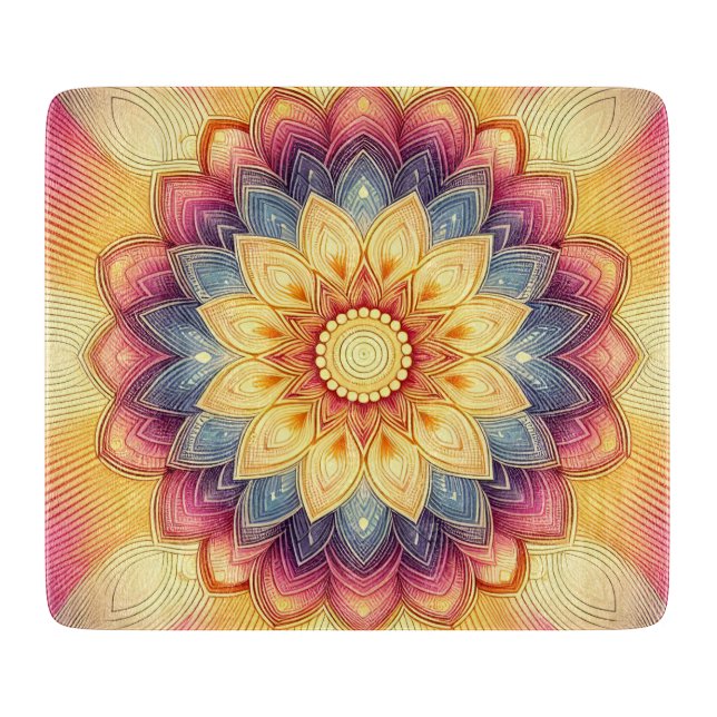 Mandala Cutting Board Schneidebrett (Vorderseite)