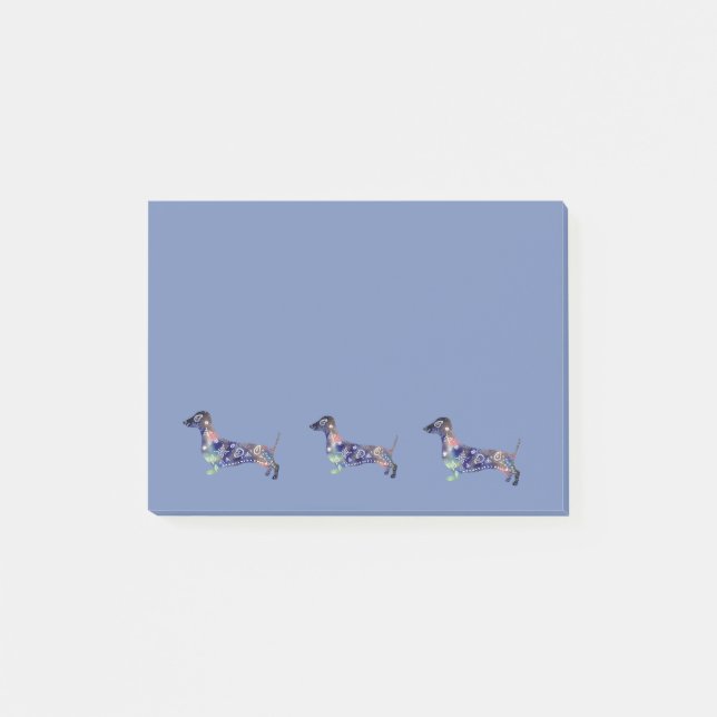 Mandala-Dackel zeichne Post-it-Notizen Post-it Klebezettel (Vorderseite)