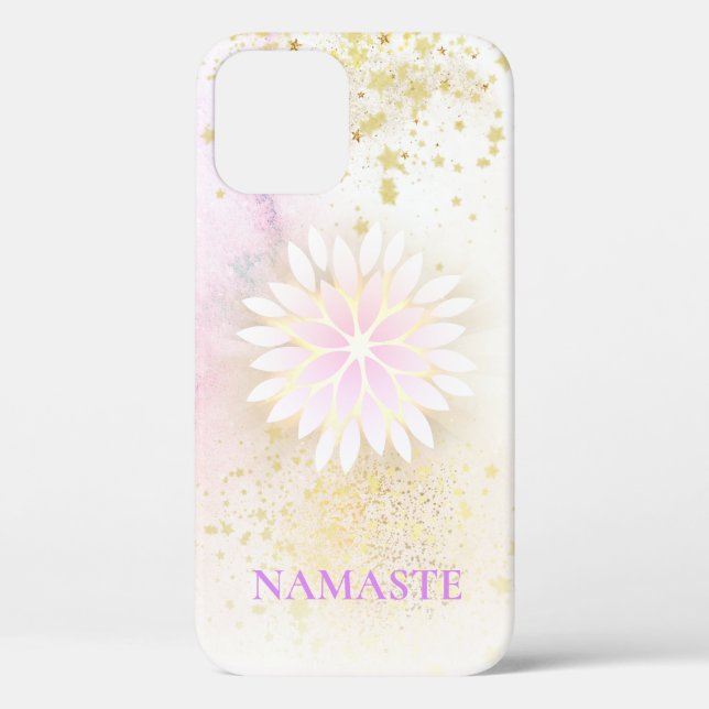 *~* Mandala Dahlia Pastel Lavender Peach AP2 Case-Mate iPhone Hülle (Rückseite)