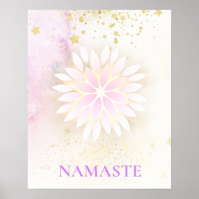 *~* Mandala Dahlia Pastel Lavender Peach AP2 Poster (Vorne)