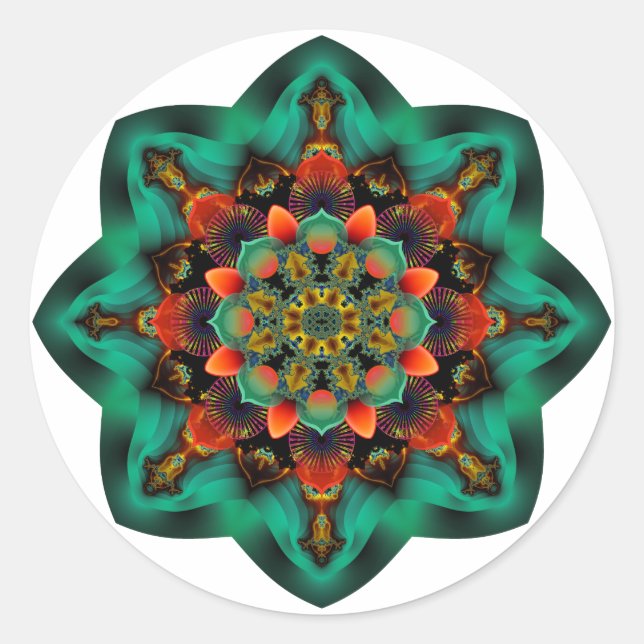 Mandala ~ Daily Focus 10.12.2020 B Runder Aufkleber (Vorderseite)