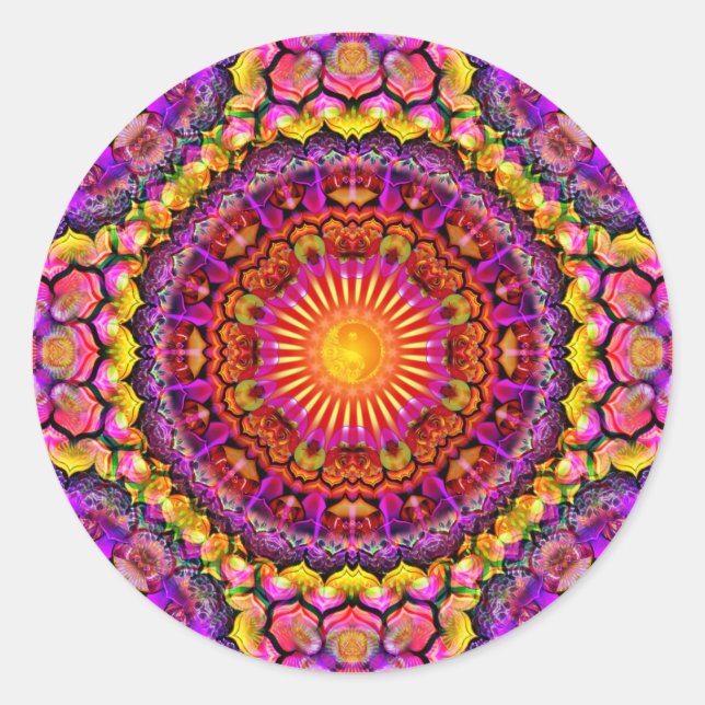 Mandala ~ Daily Focus 2.13.2020 Runder Aufkleber (Vorderseite)