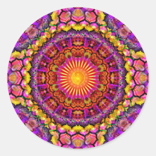 Mandala ~ Daily Focus 2.13.2020 Runder Aufkleber