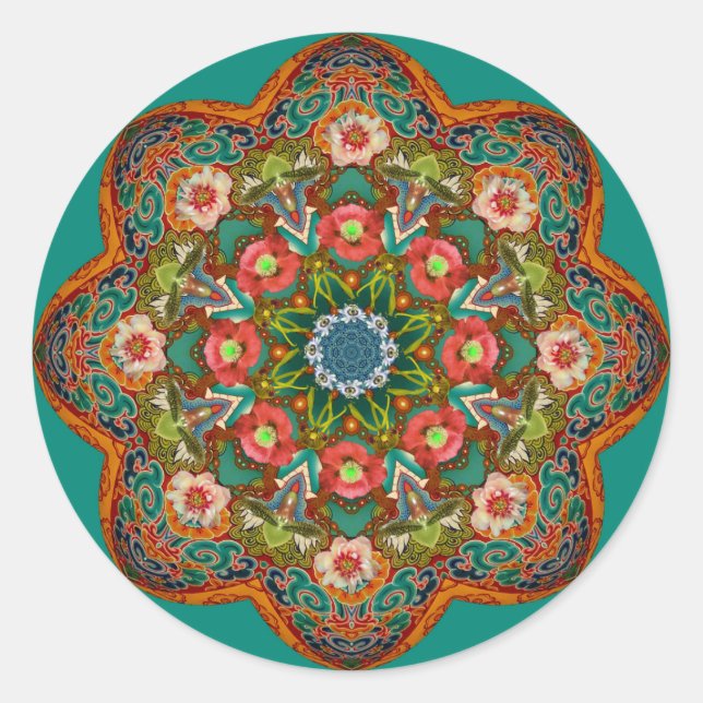 Mandala ~'Daily Focus 6.3.2015 Runder Aufkleber (Vorderseite)