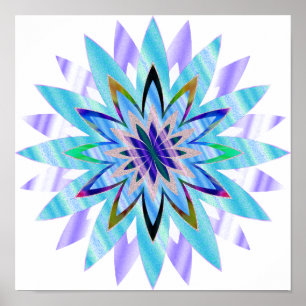 Mandala Damask Lotus Blume Lotus Poster