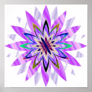 Mandala Damask Lotus Blume Lotus Poster