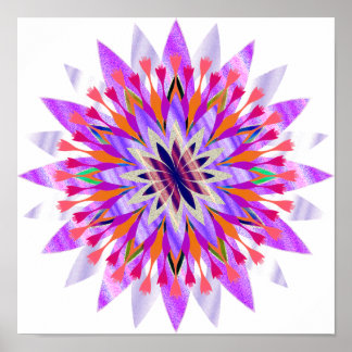 Mandala Damask Lotus Blume Lotus Poster