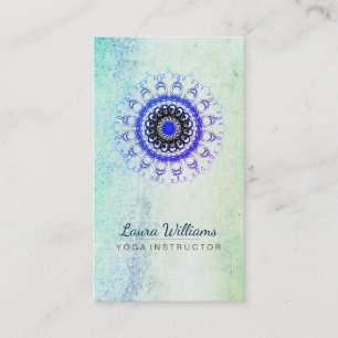 Mandala Damask Lotus Blume Meditation Holistisch Visitenkarte