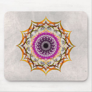 Mandala Damask Watercolor Ristorante La Lanchetta Mousepad