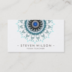 Mandala Damask Yoga Holistic Medical Massage Visitenkarte