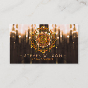 Mandala Damask Yoga Lotus Blume Meditation Visitenkarte