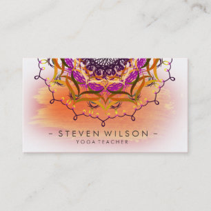 Mandala Damask Yoga Meditation Ganzheitliche Massa Visitenkarte