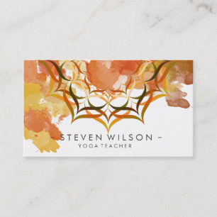 Mandala Damask Yoga Meditation Ganzheitliche Massa Visitenkarte