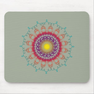 Mandala Damask Yoga Meditation Holistic Mousepad