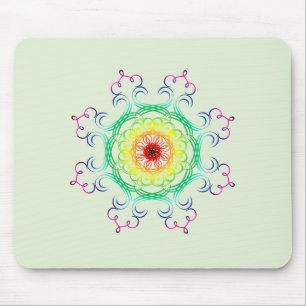 Mandala Damask Yoga Meditation Holistic Mousepad