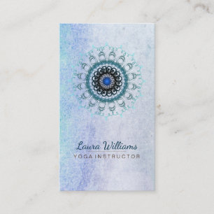 Mandala-Damast-Lotos-Blumen-Meditation holistisch Visitenkarte
