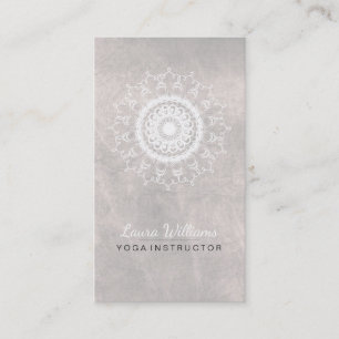Mandala-Damast-Lotos-Blumen-Meditation Visitenkarte