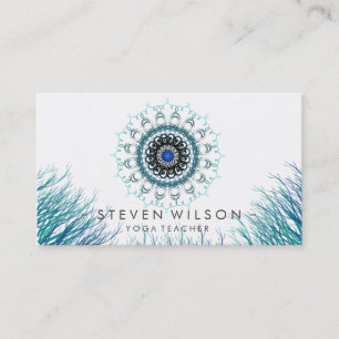 Mandala-Damast-Yoga-holistische Visitenkarte