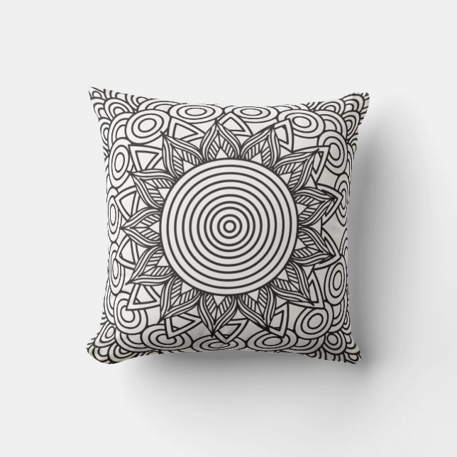 Mandala Decorative Ethnic Design Kissen (Vorderseite)